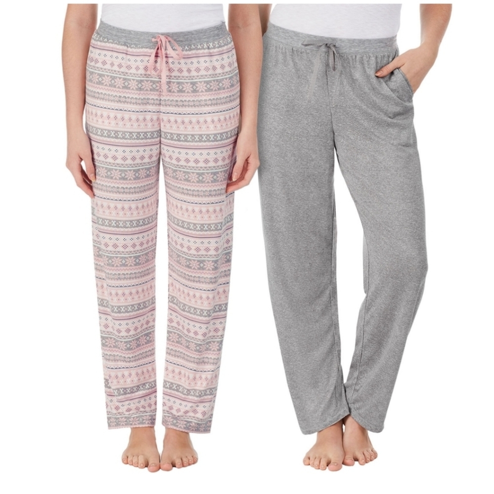 Cuddl Duds 2 pack navy heather women's sleep pants